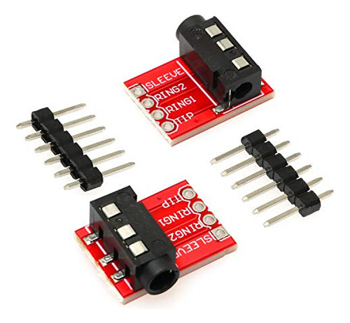 E-outstanding Pack De 2 Conectores De Audio Trrs De 3,5 Mm P