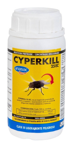 Insecticida Cyperkill 25 Ec 25 Cc Plagas Hogar Afj