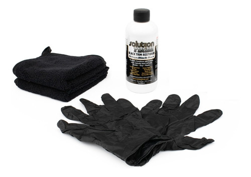 Kit Solution Finish 12oz Restaurador De Plasticos Negros