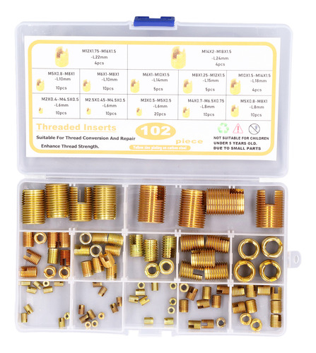 Insertos De Rosca Rápida, 102 Unidades, Autorroscantes, M2/m