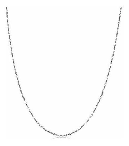 Collar Cadena Oro Blanco 1mm, 10k (14-30 )