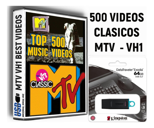 Los Mejores 500 Videos De Mtv Y Vh1 Clasicos En Usb