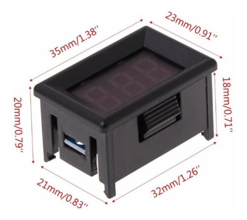Voltímetro Medidor Digital Led Universal 12v Carros Rusticos