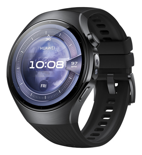 Huawei Watch 5 46mm Carbono, Smartwatch Con Esim; Gps, Tecnología Multi-sensing X-tap, Medicion De Oxígeno En Sangre En La Yema Del Dedo, Panorama De Salud, 2 Modos De Batería, Gestos Inteligentes