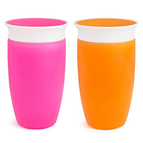 Munchkin Miracle 360 ¿¿sippy Cup, Rosa /naranja, 10 Onzas, 2