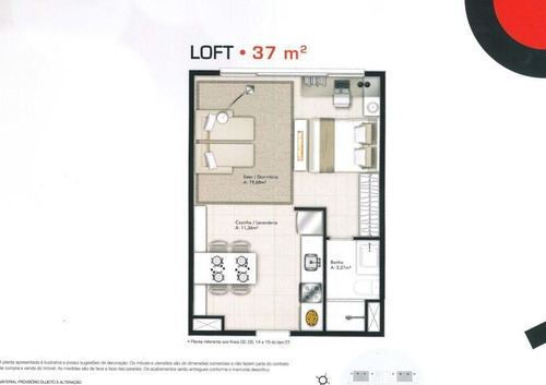 Imagem 13 de 18 de Loft Em Jardim Botânico, Porto Alegre/rs De 64m² 1 Quartos À Venda Por R$ 360.500,00 - Lf782853-s