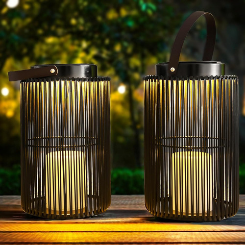 2 Linternas Solares Para Exteriores Impermeables, Lámpara De
