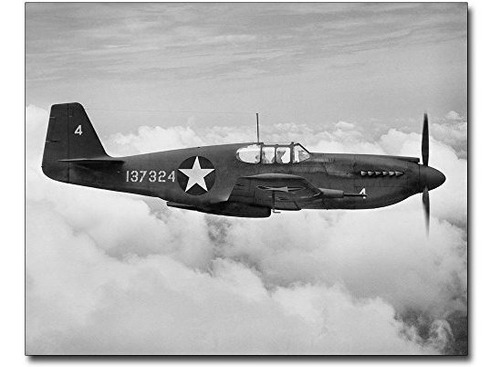 P-51 photo Print De Haluro/p-51 c Mustang Wwii Fighter 8 x 1