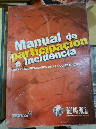 Libro:manual De Participacion Para Org.de La Sociedad Civil