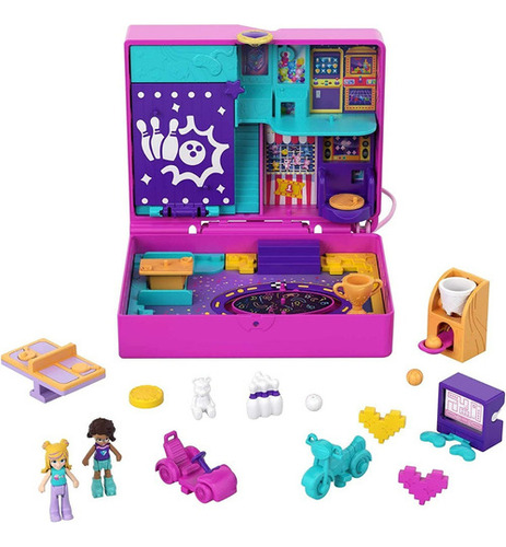 Polly Pocket Set De Juego Race & Rock Arcade Muñecas