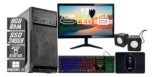 Ordenador PC completo Cpu I5 Ssd 240 gb/8 GB Ram + Monitor