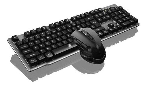 Inalambrico Mecanico Feel Set Teclado Mouse 2.4ghz Gaming Pc