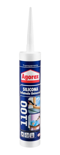 Silicona Sellante Profesional Transparente Agorex 1100 300ml
