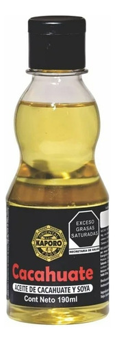 2 Pza Aceite De Cacahuate Kaporo 190 Ml