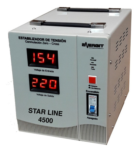Estabilizador de tensión Energit Star Line 4500 4500VA entrada y salida de 220V blanco