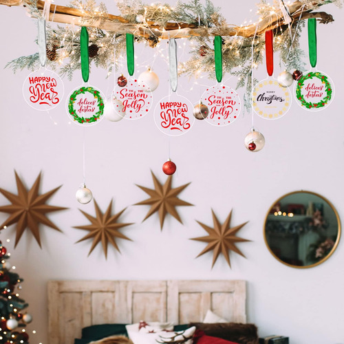 Adornos Acrílicos De Navidad De Macarrie 100 Pcs En Blanco A