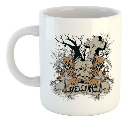 Taza De Ceramica Welcome To The Dead Skulls Death