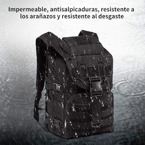 Mochila Táctica Seedary Bl013 Modular Sistema Muelle Color Negro