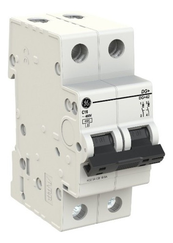 Llave Termica Bipolar General Electric De 6a By Abb Color Blanco Corriente Nominal 6 A Voltaje Nominal 415v