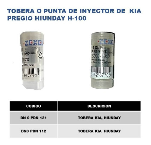 Tobera O Punta De Inyector Kia Dn 0 Pdn 121 Dn 0 Pdn 112