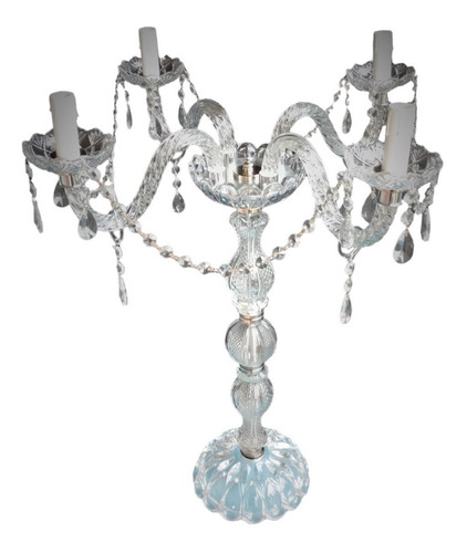 Candelabro De Vidrio 4 Luces!!oferta