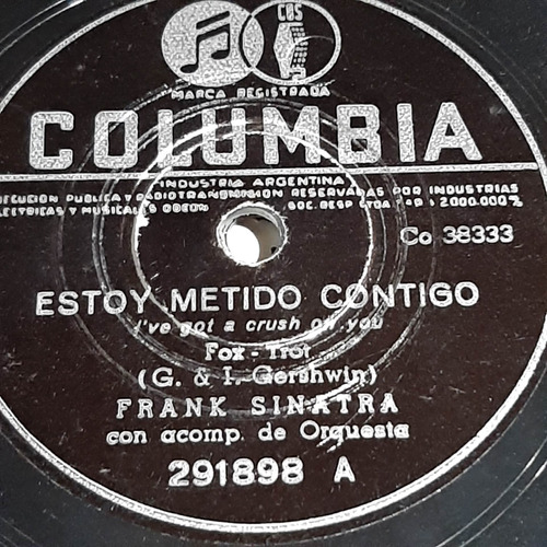 Pasta Frank Sinatra Con Acomp Orq Columbia C218