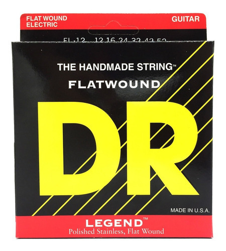 Encordoamento 012 Dr Polished Flatwound Fl12 Lisa P/guitarra