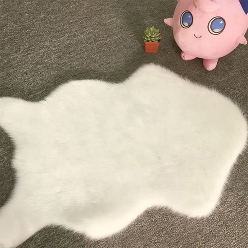 Alfombra Suave De Lana Sintética: Cojín Para Dormitorio Y Sa