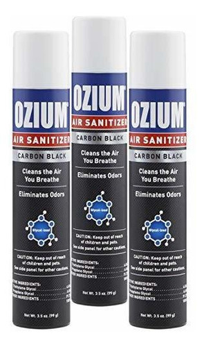 Ambientador De Aire Ozium 3.5 Oz, Negro Carbono