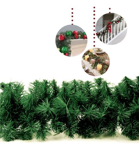 Festao Aramado 20 Cm X 2m 120 Galhos Enfeite Natal Decoracao