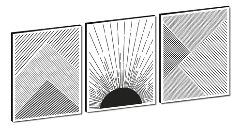 comprar Combo 3 Cuadros Abstractos Mdf 30x40cm Envio Gratis!