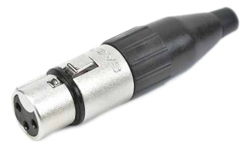 Kit 6 Conector Xlr Fêmea De Linha 3p Santo Angelo Sa2xxlrfl