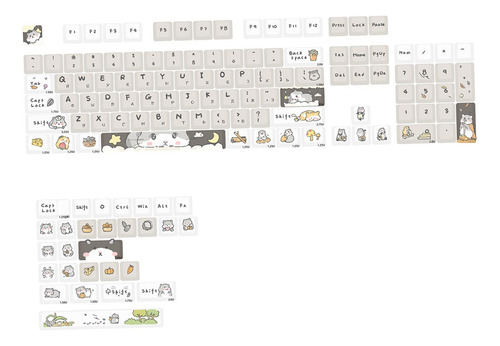 Teclas Pbt, 131 Teclas, Patrones De Ardilla E Inglés,