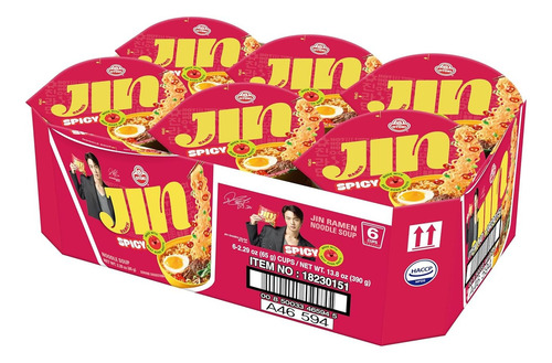 Otoki Jin Ramen Cup 65g Versión Bts Picante 6 Vasos