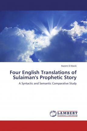 Libro Four English Translations Of Sulaiman's Prophetic S...