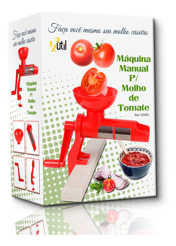 Imagem 1 de 6 de Moedor Manual Para Molho De Tomate Caseiro Ud463