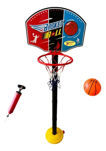 Tablero Basketball Niño Pelota Inflador Base Santana Juegos