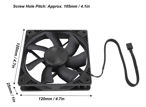 Ventilador De Refrigeración Para Pc 12 V Pwm 800-3000 Rpm 13