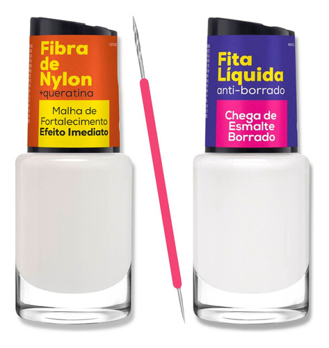 Kit Fita Líquida + Fibra De Nylon E Queratina + Palito Isis