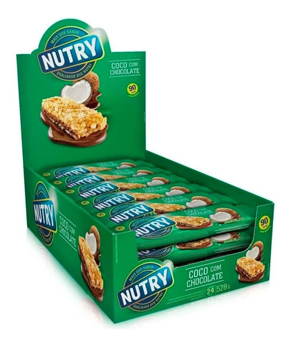 Barra De Cereal Nutry 1 Caixa/ 24 Unid Sabor Variados