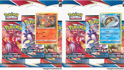 Pokémon Triple Pack Estilos De Batalha Arrokuda E Charmander