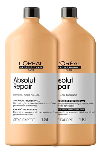  Kit Shampoo E Condicionador Loreal Absolut Repair 1,5 Litro