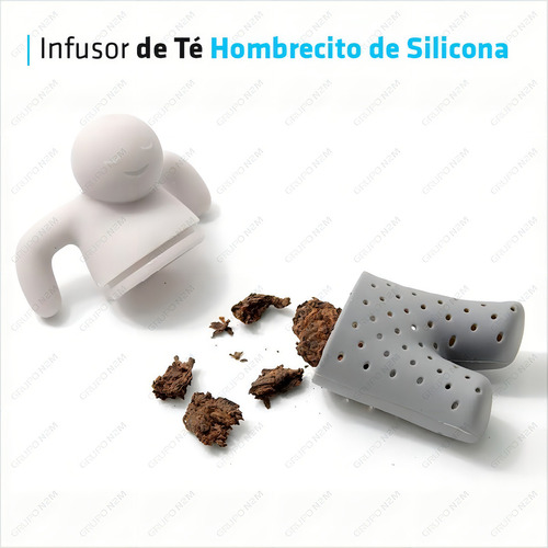 Infusor De Te En Hebra Filtro Colador Hombrecito De Silicona