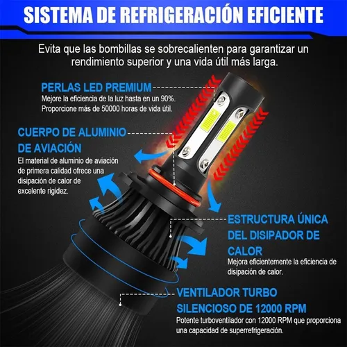- Kit Focos Led De 4 Lados Luz Alta/baja/niebla Para Chevrolet
