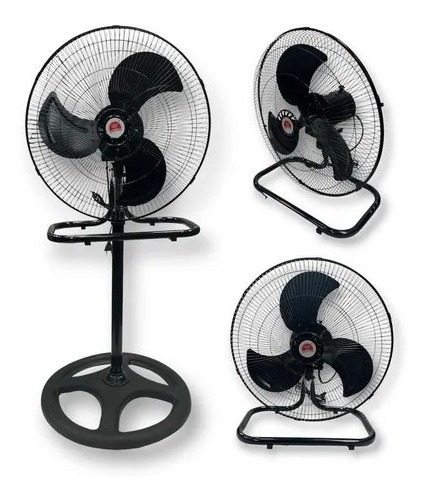 Ventilador Metálico 18 Pulgadas Pedestal, Mesa Y Pared Color De La Estructura Negro Frecuencia 50 Cantidad De Aspas 3 Color De Las Aspas Negro Diámetro 50 Cm Material De Las Aspas Metal