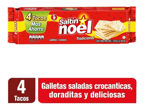Galleta Saltin Noel Rojo Taco X 4 354 - Kg