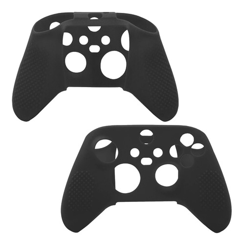 eXtremeRate PlayVital Funda de Silicona para Xbox Series X S Protector Tacto Suave Carcasa Antideslizante con 6 Tapas de Joysitcks Funda de Goma para Mando Xbox Series S X 3D Tachonado-Gris 