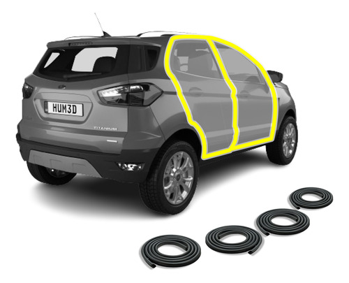 Burletes De Puertas Delanteros Y Traseros Ecosport Kinetic