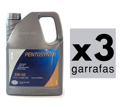 15 Litros Aceite Motor Sintetico 5w-50 Pentosin Con Playera