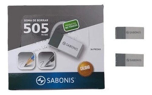 Set Goma Borracha Sabonis 505 Para Tinta 36 Pzs